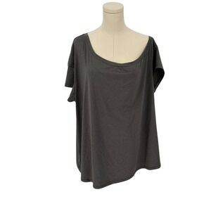 TORRID ACTIVE Women's Gray Off the Shoulder Short Sleeve Tunic Top Size 2